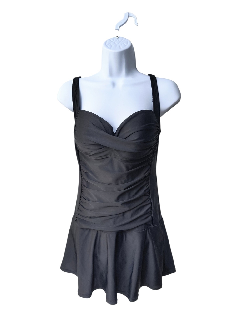 VENUS St. Tropez Black Stone Ruched One-Piece Resortwear Vacation Swimdress 14